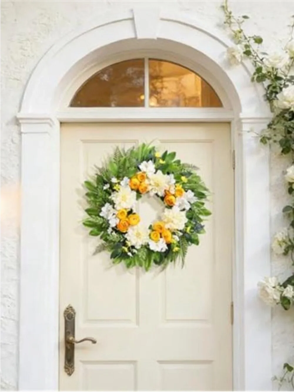24 Inch Spring Wreath Floral with Peony Ranunculus Hydrangea Flower